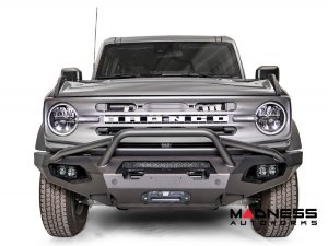 Ford Bronco Front Bumper - Fab Fours - Matrix - w/ Pre-Runner Guard Ford Bronco Front Bumper - Fab Fours - Matrix - w/ Pre-Runner Guard